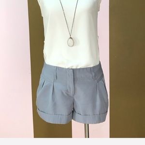 Express slate blue pleated casual shorts